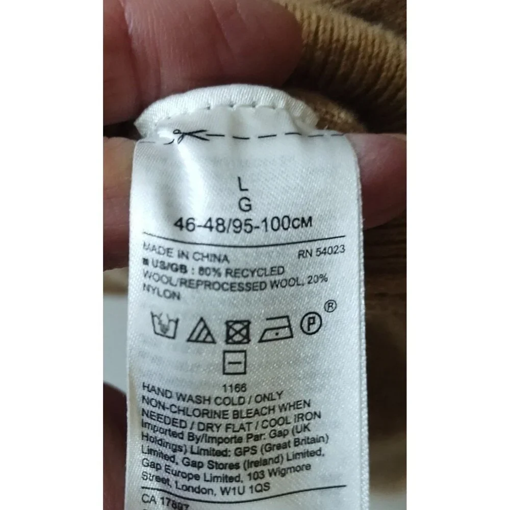 Ladies Wool Crewneck Sweater L - Picture 4 of 4